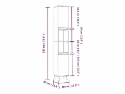 vidaxl Conjunto De Baño|Juego de muebles de baño 3 pzas madera contrachapada