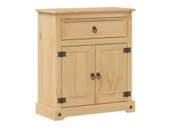 vidaxl Estantería Sobre Inodoro|Juego de muebles de baño Corona 3 pzas madera maciza pino