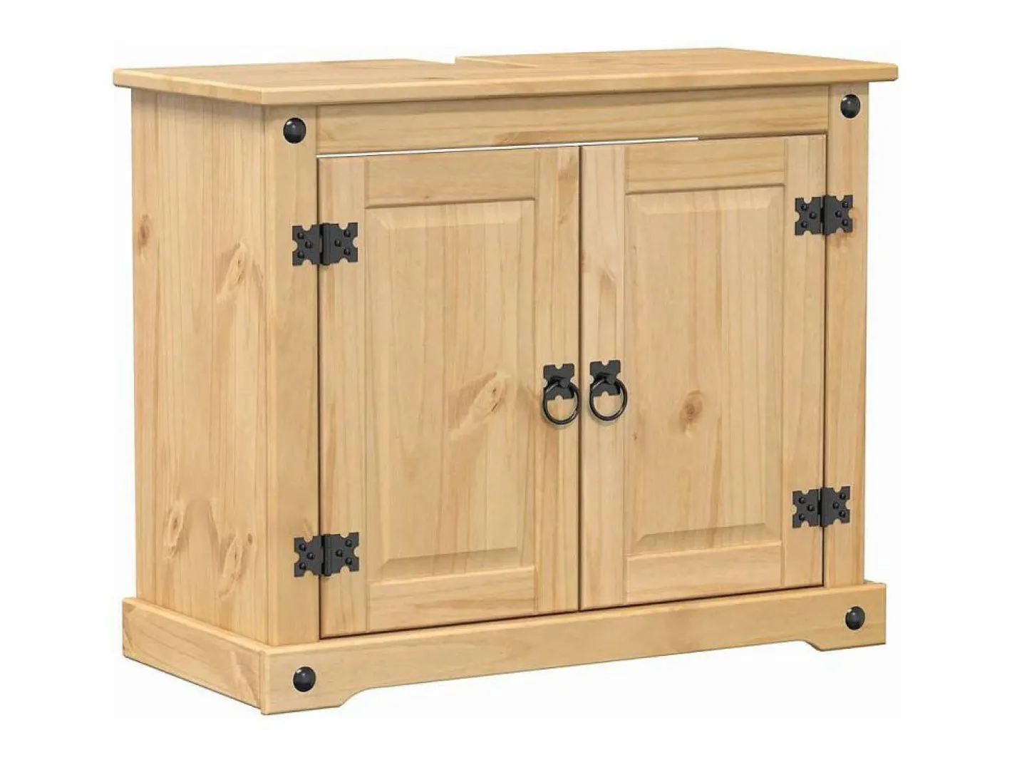 vidaxl Estantería Sobre Inodoro|Juego de muebles de baño Corona 3 pzas madera maciza pino