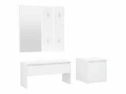 Juego de muebles de recibidor madera contrachapada ES549166 Blanco Clearance