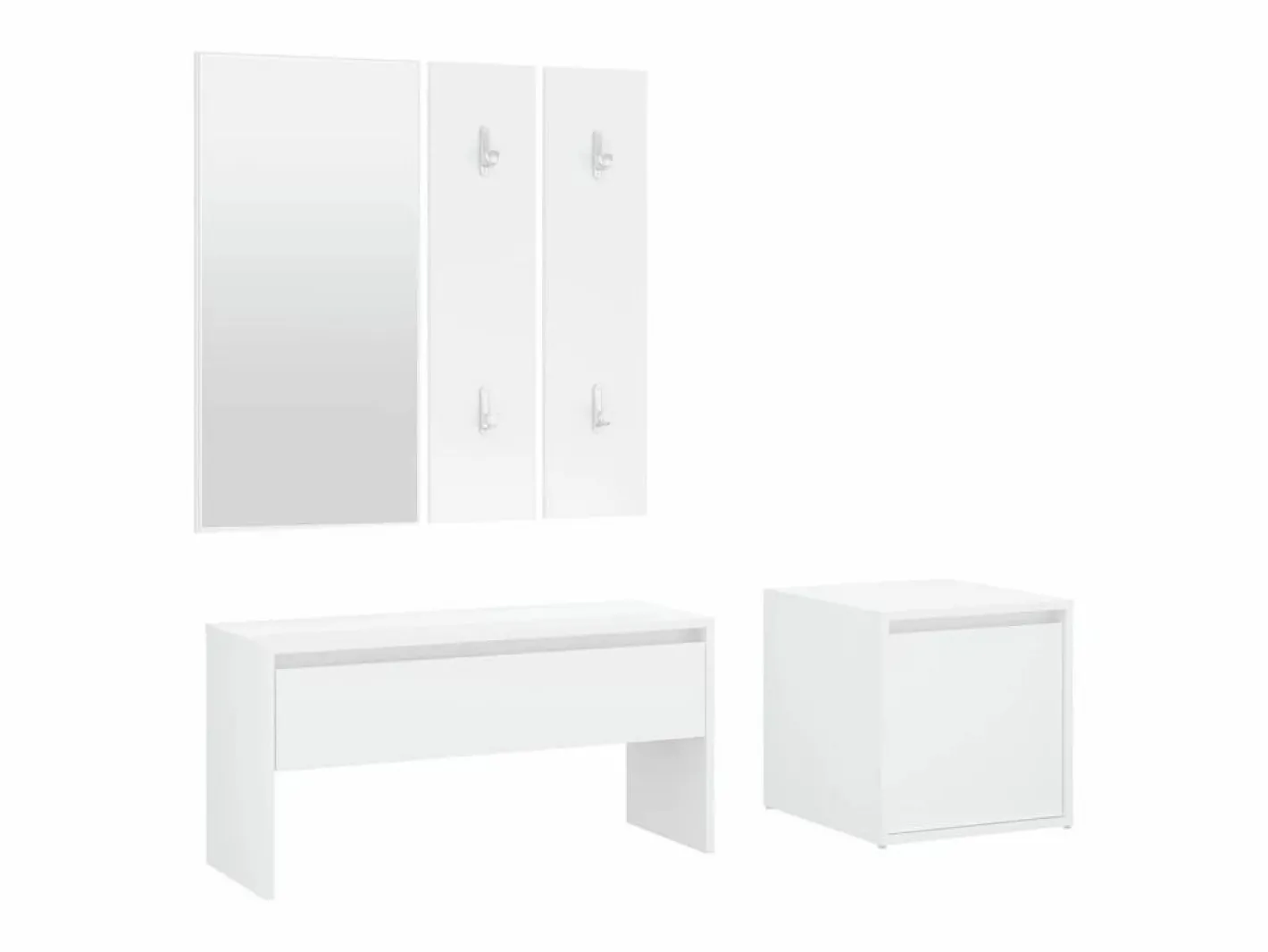 Juego de muebles de recibidor madera contrachapada ES549166 Blanco Clearance