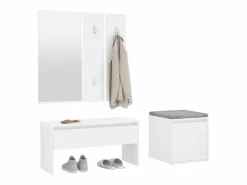 Juego de muebles de recibidor madera contrachapada ES549166 Blanco Clearance