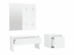 Juego de muebles de recibidor madera contrachapada ES549166 Blanco Clearance