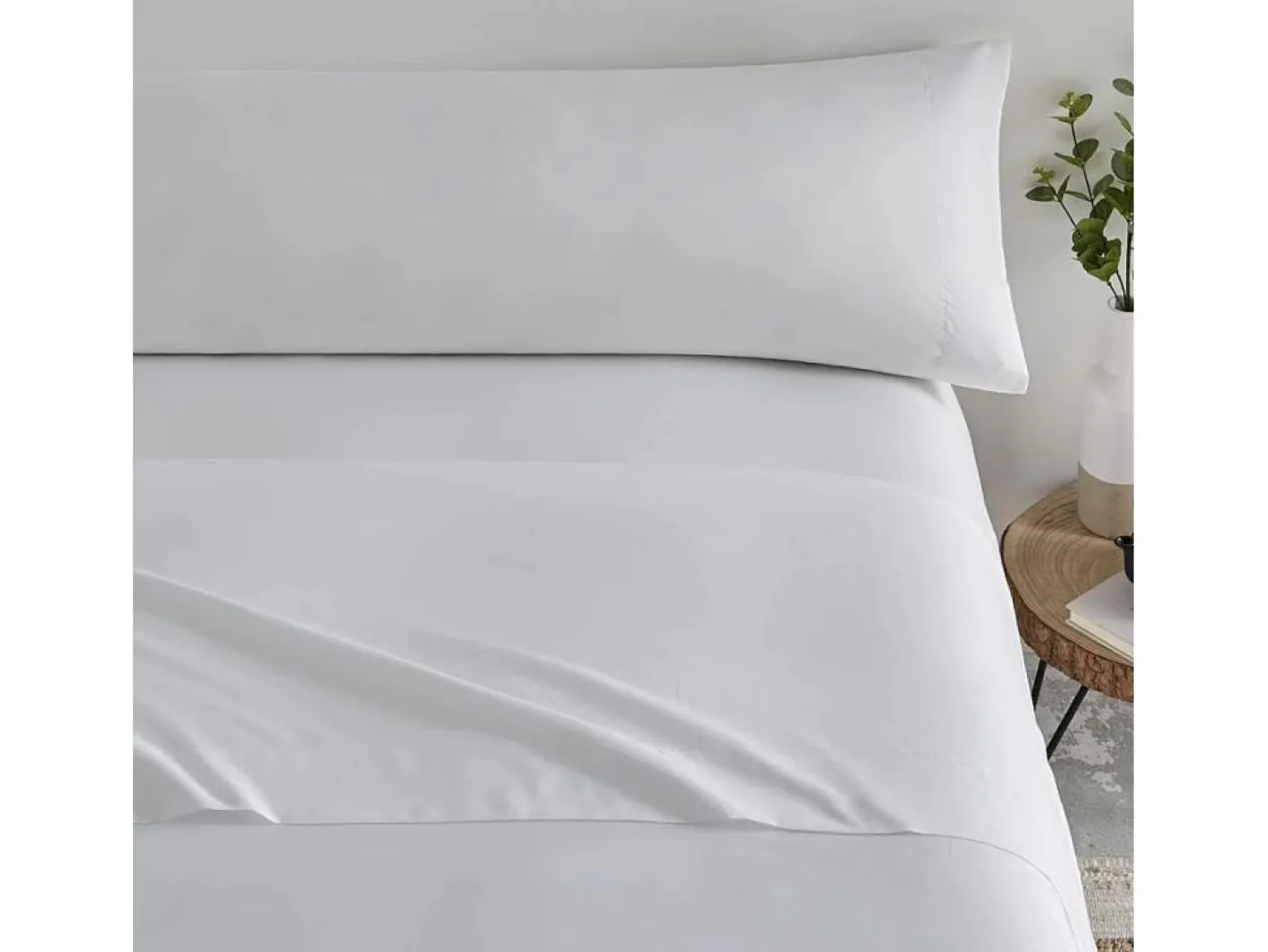 Ropa De Cama|Juego De Sábanas|Juego de Sábanas Blancas 3 Piezas Cama 180cm Tacto Extrasuave Descansin