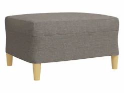 vidaxl Conjunto Sofá Y Sillón|Juego de sofá 3 piezas con reposapiés y cojines tela taupé
