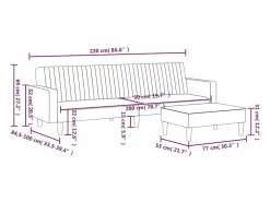 vidaxl Conjunto Sofá Y Sillón|Juego de sofás 2 piezas cuero sintético