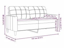 vidaxl Conjunto Sofá Y Sillón|Juego de sofás 2 piezas tela claro