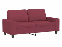 vidaxl Conjunto Sofá Y Sillón|Juego de sofás 3 piezas tela tinto
