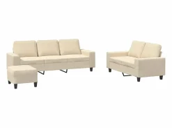 Clicnbuy Conjunto Sofás|Juego de sofás 3 piezas tela color