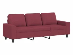 vidaxl Juego de sofás 2 piezas tela tinto Rojo Online