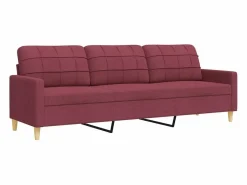 Juego de sofás 2 piezas tela tinto^vidaxl