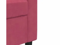 vidaxl Juego de sofás con cojines 2 piezas terciopelo tinto Rojo