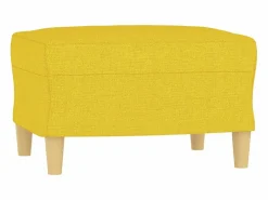 Clicnbuy Juego de sofás con cojines 3 piezas tela claro Amarillo Online