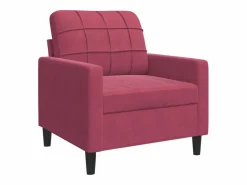 vidaxl Conjunto Sofá Y Sillón|Juego de sofás con cojines 3 piezas terciopelo tinto