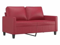 Juego de sofás con cojines 3 piezas cuero sintético tinto^Clicnbuy New