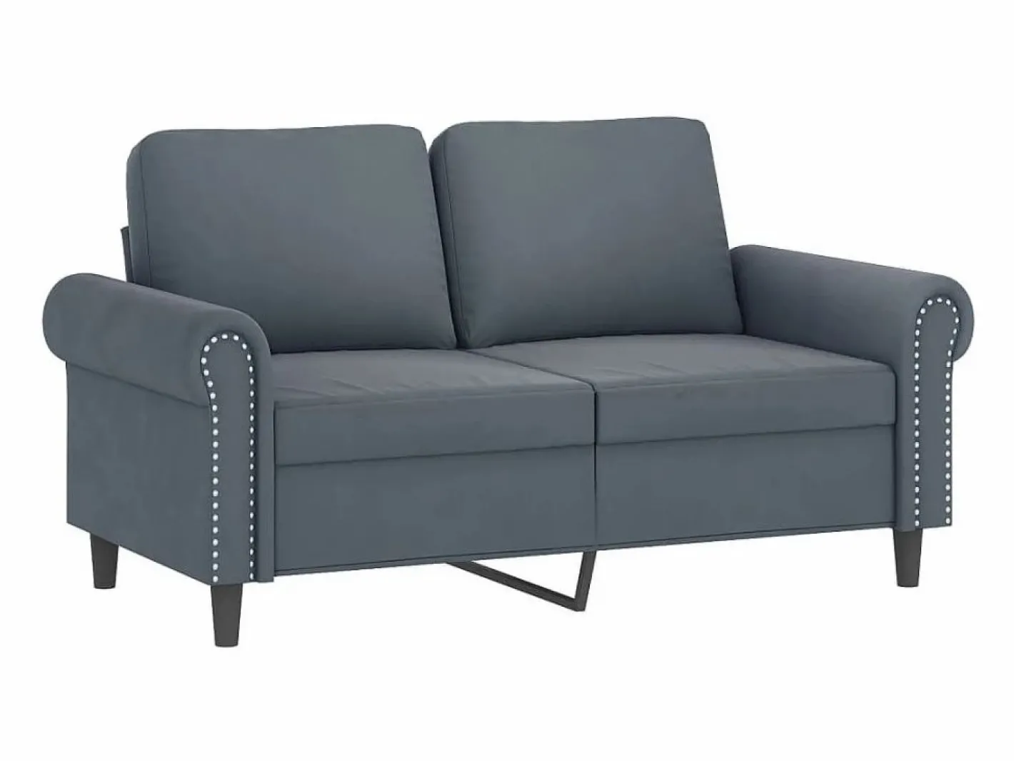 vidaxl Juego de sofás con cojines 3 piezas terciopelo oscuro Gris Discount