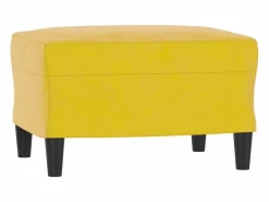 Clicnbuy Juego de sofás con cojines 3 piezas terciopelo Amarillo Clearance