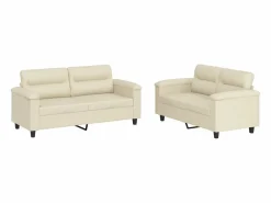 Juego de sofás con cojines 2 piezas cuero sintético^Clicnbuy Clearance