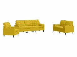 Juego de sofás con cojines 3 piezas terciopelo^vidaxl Outlet