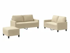 Juego de sofás con cojines 3 piezas tela^Clicnbuy Online