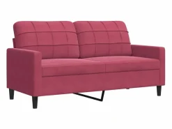 vidaxl Conjunto Sofá Y Sillón|Juego de sofás con cojines 2 piezas terciopelo tinto