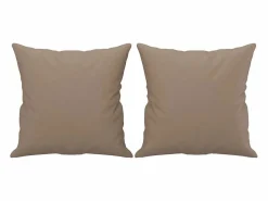 Juego de sofás con cojines 2 piezas cuero sintético capuchino^Clicnbuy Sale