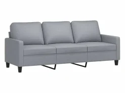 vidaxl Juego de sofás con cojines 2 piezas tela claro Gris Hot