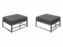 KOMHTOM Tumbona|Juego de tumbonas de jardín para 2-4 personas, con toldo plegable, juego de sofás de exterior