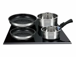 Arthur Martin Juego de utensilios de cocina de acero inoxidable para inducción - 15 piezas - Mango extraíble - Apto para todo tipo de cocinas, Plateado Hot