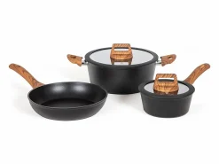 Livoo Juego de utensilios de cocina de aluminio para inducción de 5 piezas: 1 cacerola de Ø 16, 1 sartén de Ø 24, 1 olla de Ø 24 Multicolor Sale