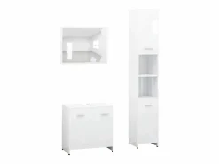 vidaxl Estantería Sobre Inodoro|Juego muebles de baño 3 pzas madera de ingeniería