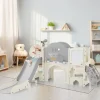 Juguete de escalada para niños 10 en 1 con tobogán, independiente, para escalar y perforar, verde^ New