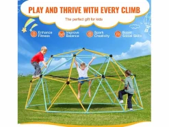 Juguete SucceBuy Domo de Escalada de 300CM con Hamaca Y Columpio, Jungle Gym para Niños^ New