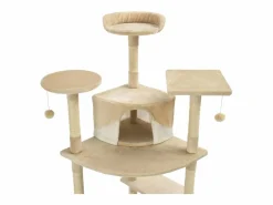 Junction City Rascador para gatos con poste de sisal 203 cm y blanco^Garden Furniture Outlet