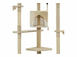 Junction City Rascador para gatos con poste de sisal 203 cm y blanco^Garden Furniture Outlet