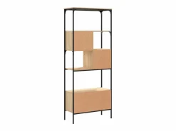 Jytte Librería 5 estantes madera de ingeniería roble 76x33x188,5 cm^Garden Furniture Clearance