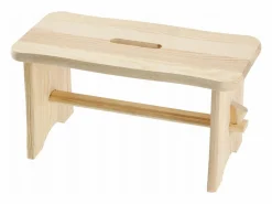 Reposapiés|KADAX Taburete de cocina de madera, taburete, silla, plataforma maciza de 39 cm, Ryczka