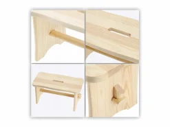 Reposapiés|KADAX Taburete de cocina de madera, taburete, silla, plataforma maciza de 39 cm, Ryczka