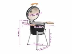 Kamado Barbacoa Parrilla Quemador Cerámica 33 Cm^vidaxl Best