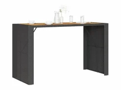 Garden Furniture Mesa Alta|Karaca Mesa alta jardín superficie madera ratán PE 185x80x110 cm