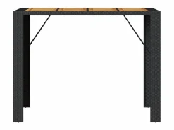 Garden Furniture Mesa Alta|Karaca Mesa alta jardín superficie madera ratán PE 145x80x110 cm