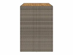 Karaca Mesa alta jardín superficie madera ratán PE 145x80x110 cm^Garden Furniture Discount