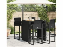 Garden Furniture Mesa Alta|Karaca Mesa alta jardín superficie madera ratán PE 105x80x110 cm