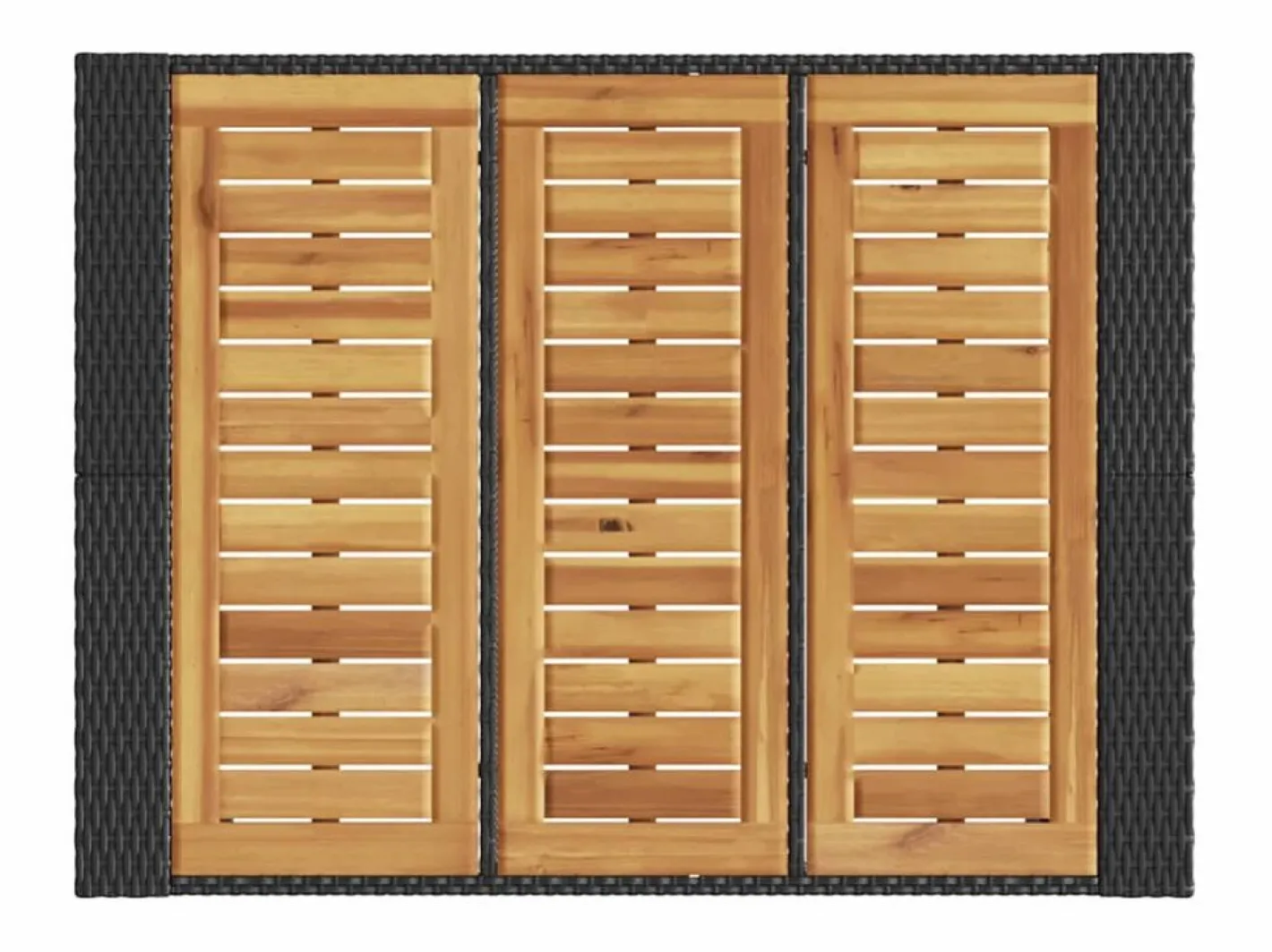Garden Furniture Mesa Alta|Karaca Mesa alta jardín superficie madera ratán PE 105x80x110 cm