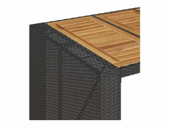 Garden Furniture Mesa Alta|Karaca Mesa alta jardín superficie madera ratán PE 105x80x110 cm