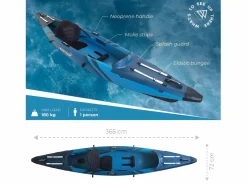 WATTSUP Deportes Náuticos|KAYAK HINCHABLE DE ALTA PRESIÓN TORPEDO 1 PLAZA