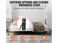 Cama Abatible|Kit de Cama Desmontable SucceBuy, Tamaño Queen, Material de Cama Mural Vertical para Montar Propio, Plegable