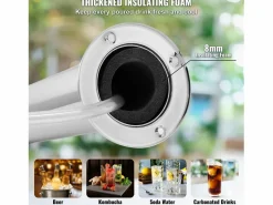 Accesorios Para Vino Y Bar|Kit de Columna de Cerveza SucceBuy, Kit de Columna de Cerveza con Doble Grifo, Distribuidor de Cerveza y Bebidas de Acero Inoxidable, para Bar Restaurante