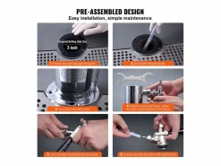 Accesorios Para Vino Y Bar|Kit de Columna de Cerveza SucceBuy, Kit de Columna de Cerveza con Doble Grifo, Distribuidor de Cerveza y Bebidas de Acero Inoxidable, para Bar Restaurante