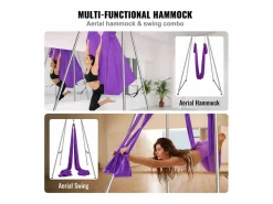 Kit de Columpio de Yoga SucceBuy, con Soporte y Hamaca Aérea, Capacidad de 250 kg, Armazón de Yoga^ Best